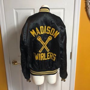 Vintage Woman’s black nylon majorettes jacket